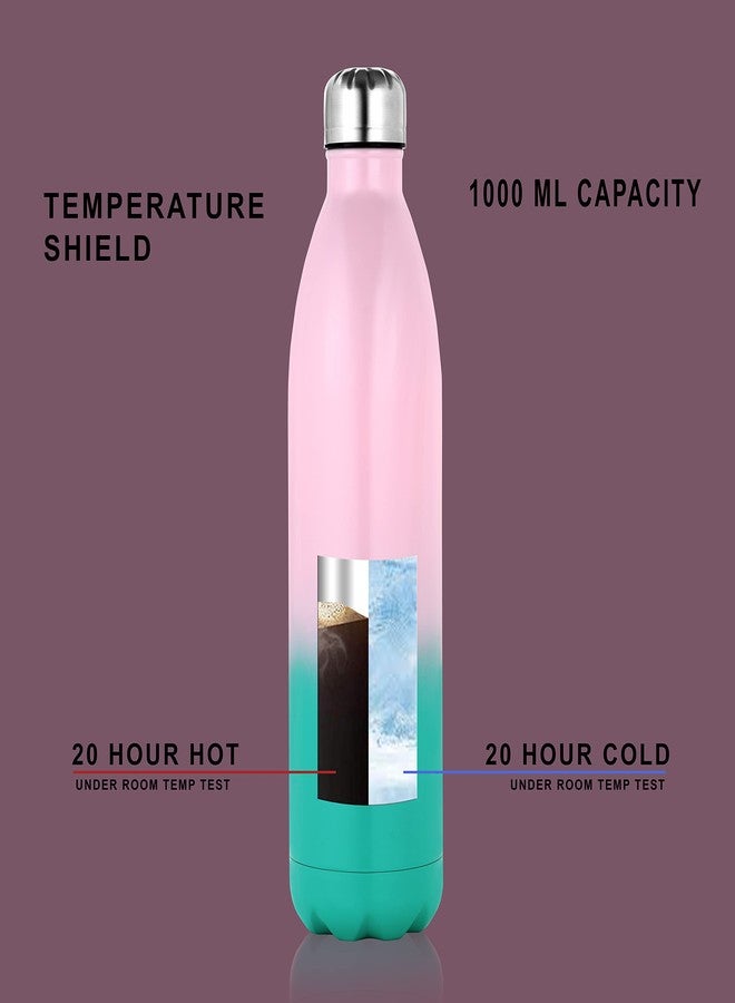 Star Work 1litre Stainless Steel Insulated Water Bottle | Thermosteel | Double Walled Vacuum Flask | 24 Hours Hot Cold | Bpa Free Food Grade | Leak Proof | 304 Grade Steel (1000 ml, Sky-Pink) - Image 5